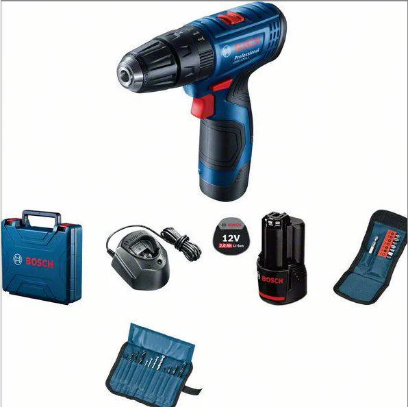 Bosch Professional | Cordless Drill Driver GSB 120- Li + 23Pc Accessories