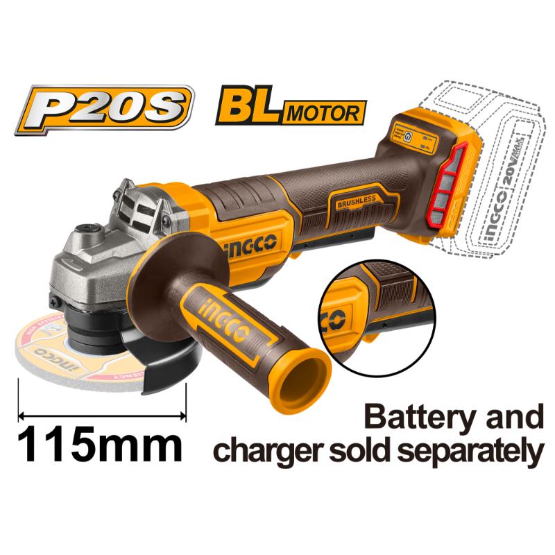 Ingco 20V Lithium-Ion angle grinder