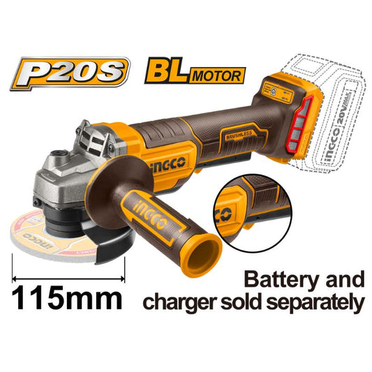 Ingco 20V Lithium-Ion angle grinder