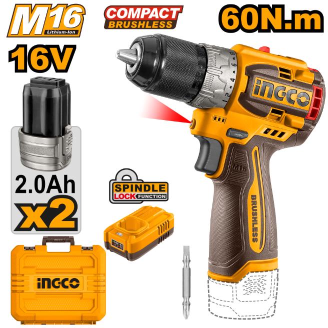 Ingco 20V Lithium-Ion Cordless Drill Set