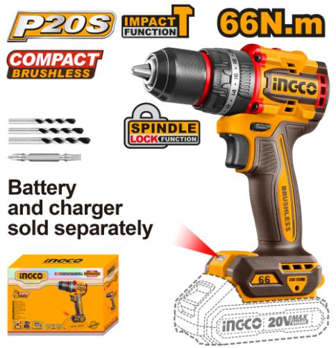 Ingco 20V Lithium-Ion Impact Drill