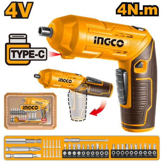 Ingco 4V Lithium-Ion Cordless Screwdriver