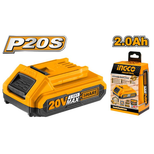 Ingco 20V Lithium-Ion Battery Pack 2.0Ah
