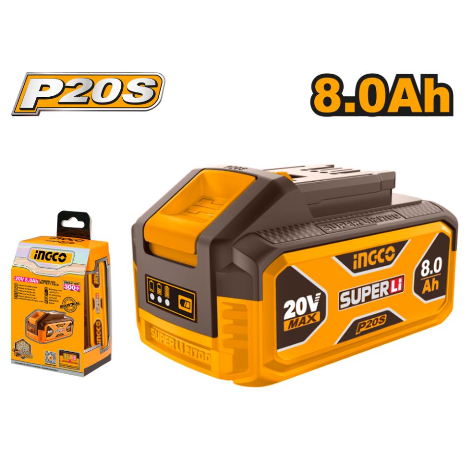 Ingco 20V Lithium-Ion Battery Pack 8.0Ah